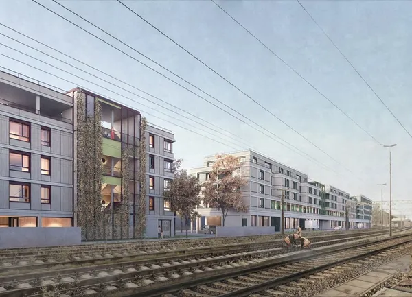 Fassade Bahnhofareal Wettingen
