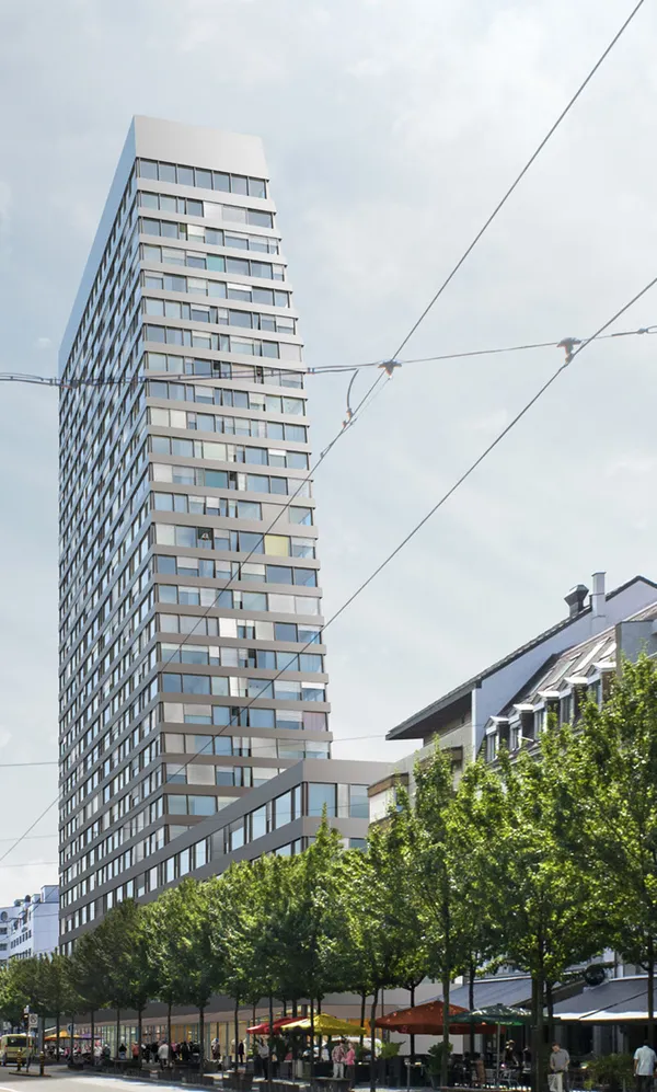 Fassade Claraturm, Basel
