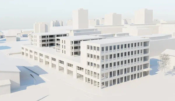 Fassade Gewerbehaus, Wettingen