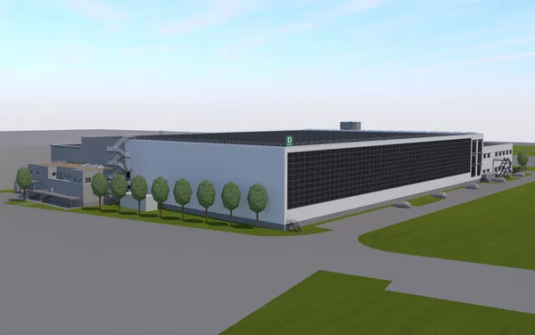 Fassade Neubau Logistikcenter Dosenbach
