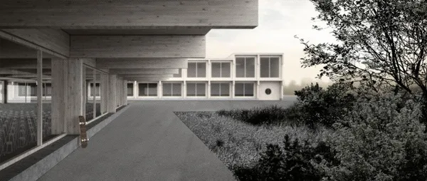 Fassade Schulanlage Wiesental, Baar
