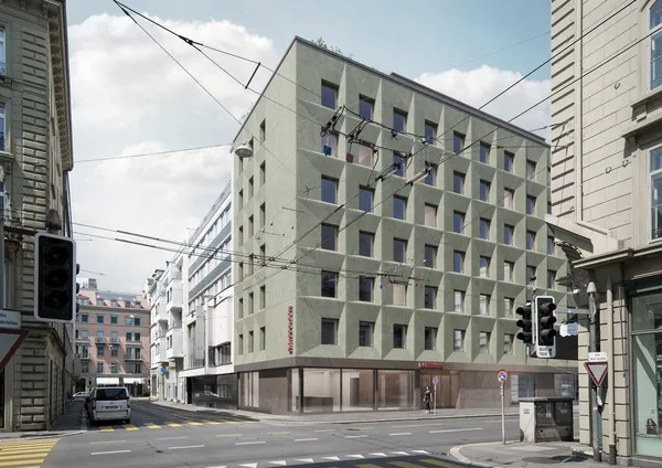 Fassade Umbau Raiffeisenbank Luzern